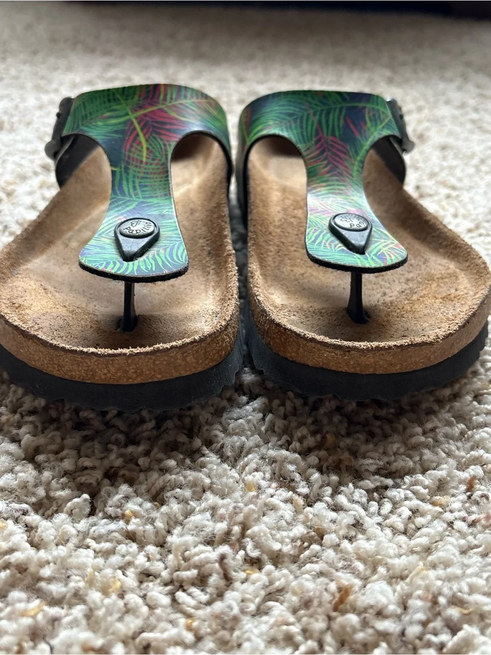 Birkenstock Papillio Gizeh Tropical Print Sandals US Sz 5-5.5 EU 36
